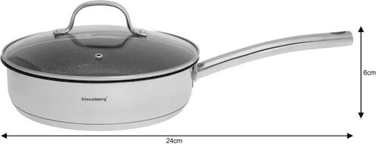 Klausberg Töpfe Set aus Rostfreiem Stahl Silver mit Antihaftbeschichtung 5 Stück