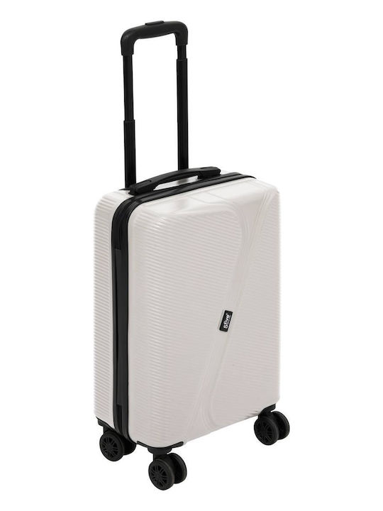 5Five Hard Cream Suitcases with 4 Wheels Set of 3 Pieces