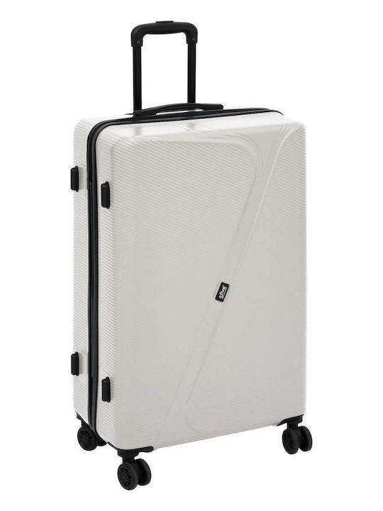 5Five Hard Cream Suitcases with 4 Wheels Set of 3 Pieces