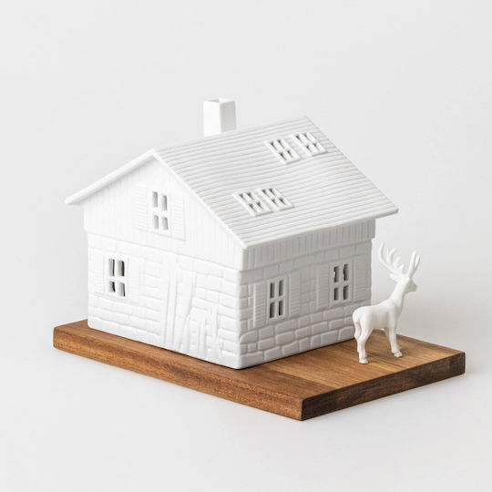 Raeder Christmas Wood White Candle 18cm