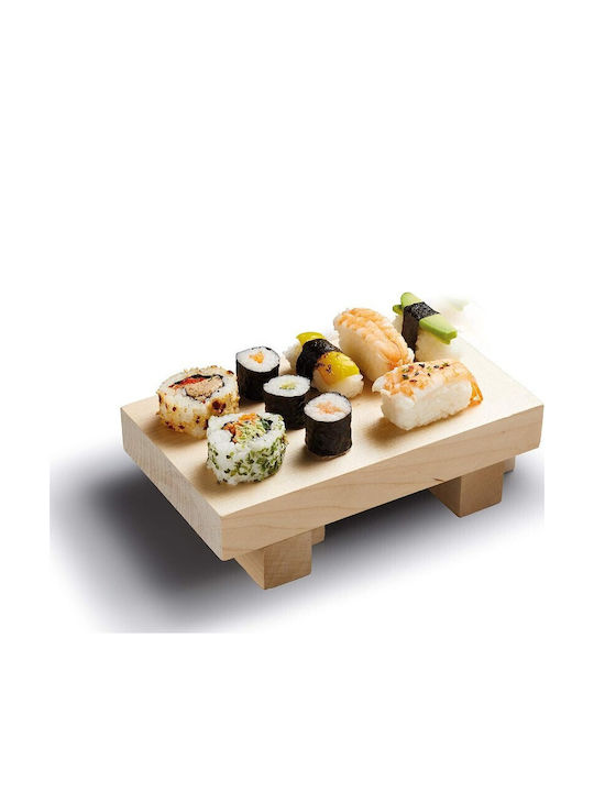 Kitchen Craft Πλατώ Σερβιρίσματος για Σούσι Ξύλινο 21x12x6εκ.