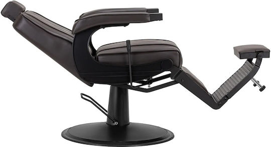 Barber Equipment Barber Chair Brown with Adjustable Height and Hydraulic Lifting