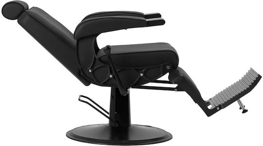 Barber Equipment Стол За Бръснар Черен С Регулируема Височина И Хидравличен Механизъм За Повдигане