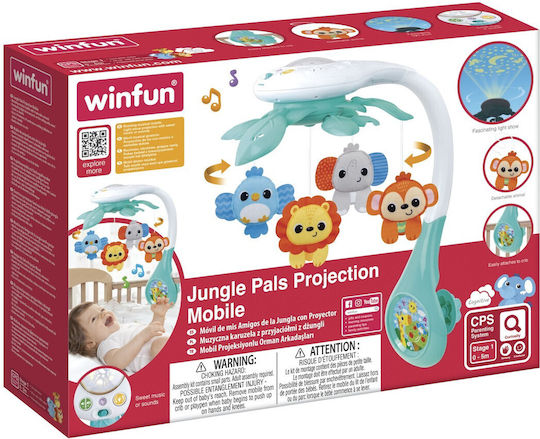 Winfun Μόμπιλε Κούνιας με Μουσική, Περιστροφή και Προτζέκτορα για Νεογέννητα