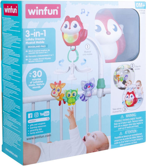 Winfun Suspendata Jucărie pentru cărucior cu Muzică și Proiector pentru 0++ Luni