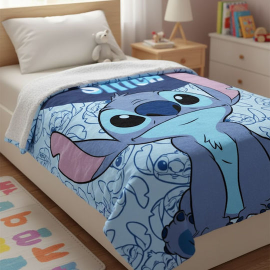 Blanket Fleece Happy Blue 140x100cm