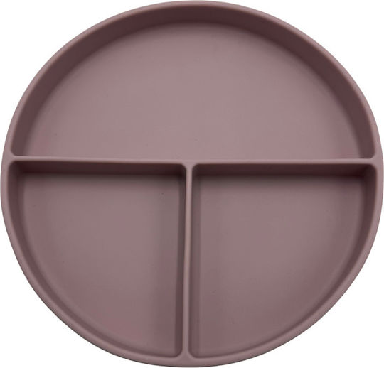 Excellent Houseware Baby Food Plate made of Silicone Pink
