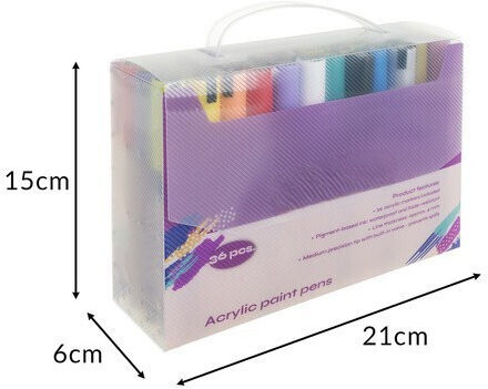 Ακρυλικοί Μαρκαδόροι Multicolor 4mm Σετ 36τμχ
