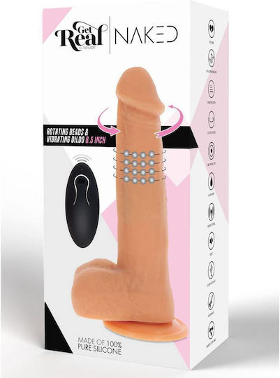 ToyJoy Get Real Ρεαλιστικός Δονητής με Remote Control 21cm Μπεζ
