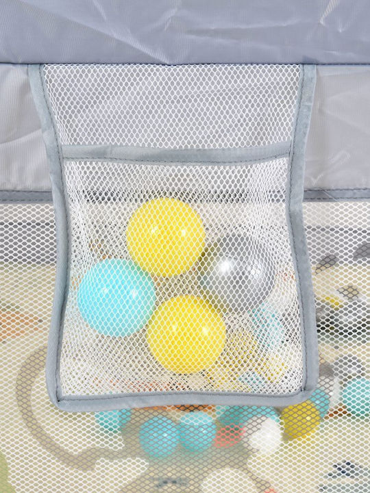 Moni Park with Mattress Gray 200x180cm