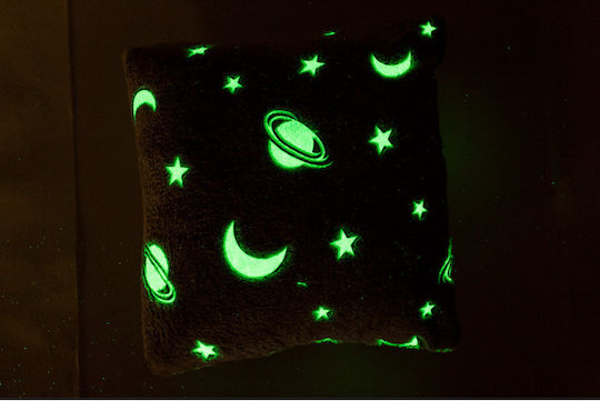 Pernă Decorativă Pentru Copii Planete Strălucește În Întuneric 40x40cm