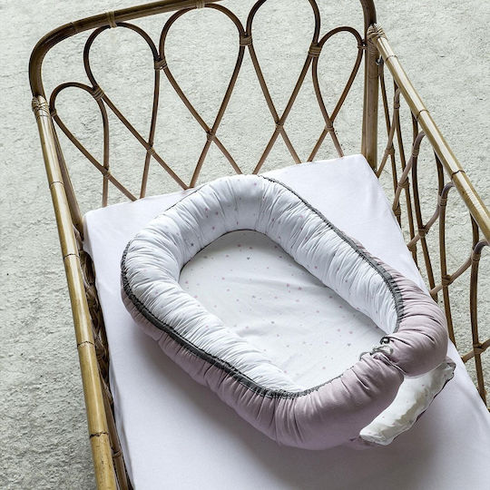Nima Baby Nestkissen Pink 48x80cm