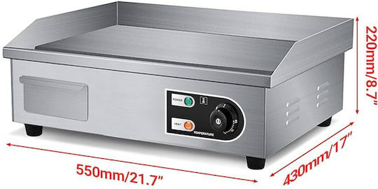 e-exoplismos Eg-818 Prochef Ecoline Commercial Flat Top Electric Griddle with Flat Plate