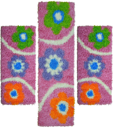 Sprintzio Next Shaggy 1134 Kinder Teppich Rosa 66x130cm Dicke 50mm