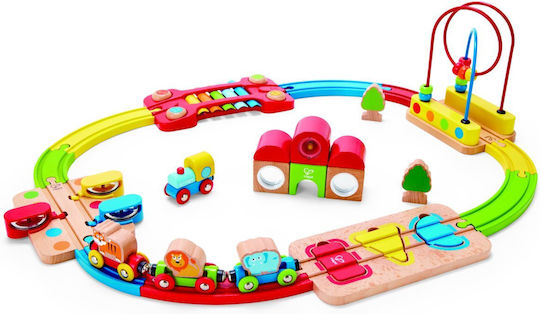Hape Curved Set mit Zug aus Holz mit Ton für 3+ Jahre alt+ Jahre