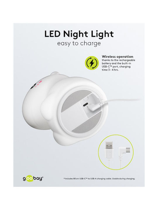 Goobay Nursery Night Light LED Unicorn Battery White Warm with Sensor