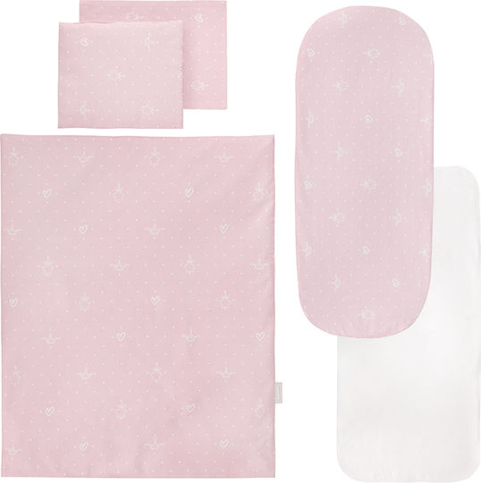 Lorelli Kinderwagen-Bettwäsche-Set Kinderwagen Rosa Little Bear