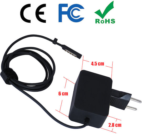Τροφοδοτικό Laptop Ac Adapter Φορτιστής Surface Pro 1 2 Micc2 1706 Microsoft Microsoft Surface Rt Brand Charger 12v 2a 24w 24w Microsoft Charger Laptop Tablet Charger Power Supply-24w Microsoft Psu Κωδ.60101
