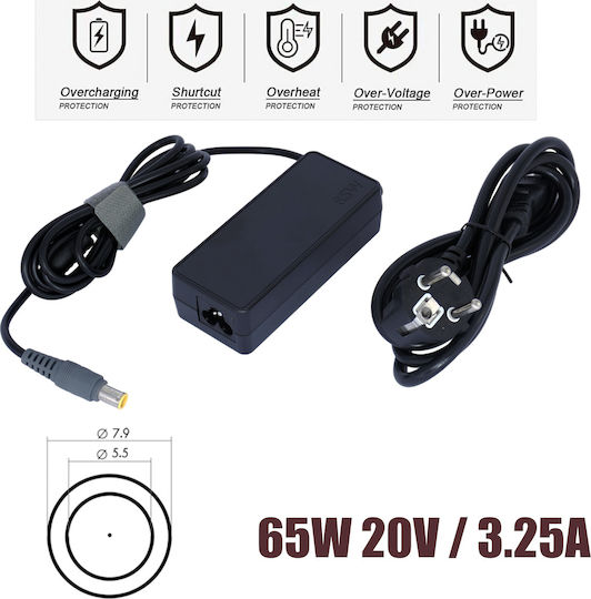 Τροφοδοτικό Laptop Ac Adapter Φορτιστής Lenovo L530 L430 L520 L520 L420 L520 L420 T430 T430 T530 T530 T430s T430 T520 T520 T420 T420s T510 T400 T410 T410 T400 T400s T61 T430i X230 X230 X230 X230 Laptop Notebook Charger Oem Υψηλής Ποιότητας Κωδ.60063