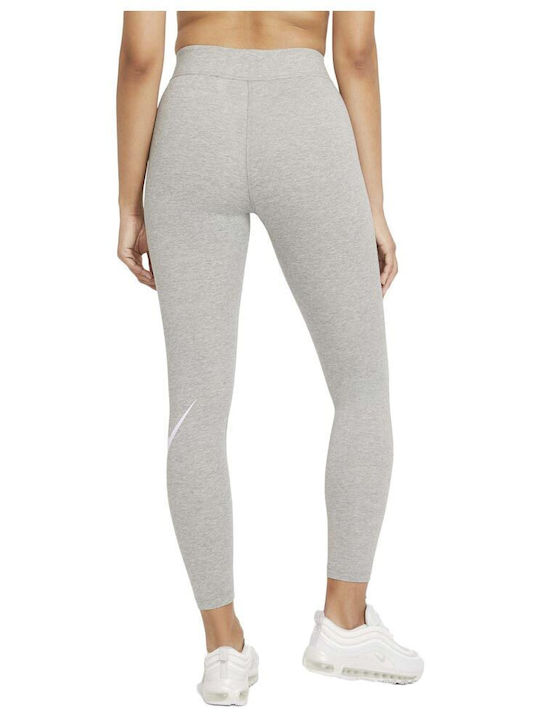 Sportswear Essential Women's Long Training Legging High Waisted with Fur Lining Gray