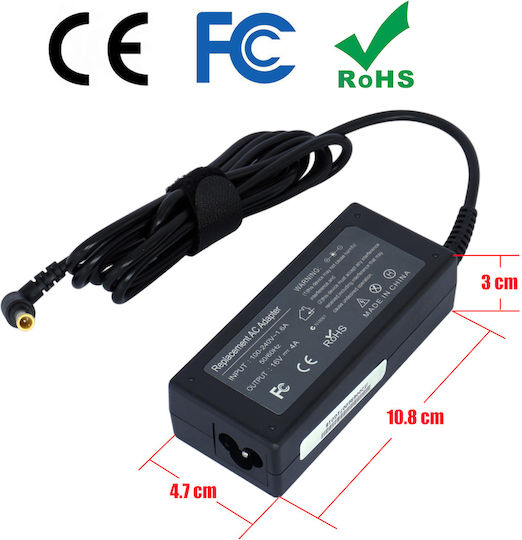 Laptop Power Supply AC Adapter Charger Sony 65W 16V 4.0A 6.5mm x 4.4mm VGP-AC16V8 Laptop Notebook Charger OEM High Quality Code 60071