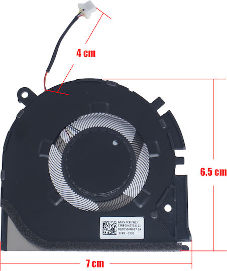 Laptop CPU Cooling Fan Asus Vivobook Pro M7400Q M3401Q K3400P M3400QA M7400QE X7400PC 13NB0U40T02121 DFS5K12114262G FN2J 4pin Code 81110
