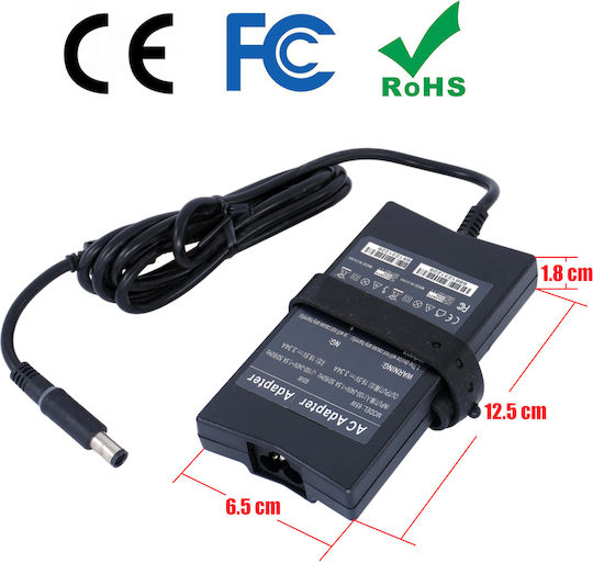 Laptop Power Adapter Charger Dell Ha65ns5-00 09rn2c Ha65nm130 6tm1c Pa-12 A065r039l La65nm130 19.5v 3.34a 7.4mm X 5.0mm Laptop Notebook Charger Slim Oem Code 60042slim