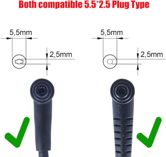 Laptop Power Supply AC Adapter Charger 1533244 2523519 2527678 6500918 6501064 2523519r 2527678r 316688-002 317188-001 325112-001 Laptop Notebook Charger OEM High Quality Code 60015