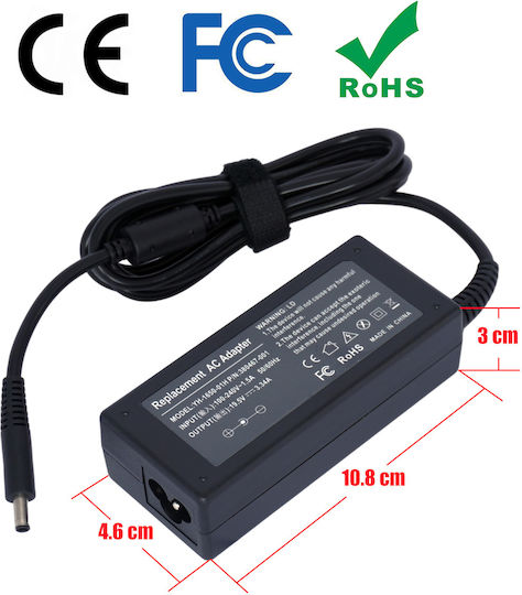 Τροφοδοτικό Laptop Ac Adapter Φορτιστής Dell Inspiron 15 3568 15-5558 15 3567 17 7779 7791 17 5000 P63f002 P75f001 70k3ca04 65w 19.5v 3.34a 4.5mm X 3.0mm Laptop Notebook Charger Oem Υψηλής Ποιότητας Κωδ.60049