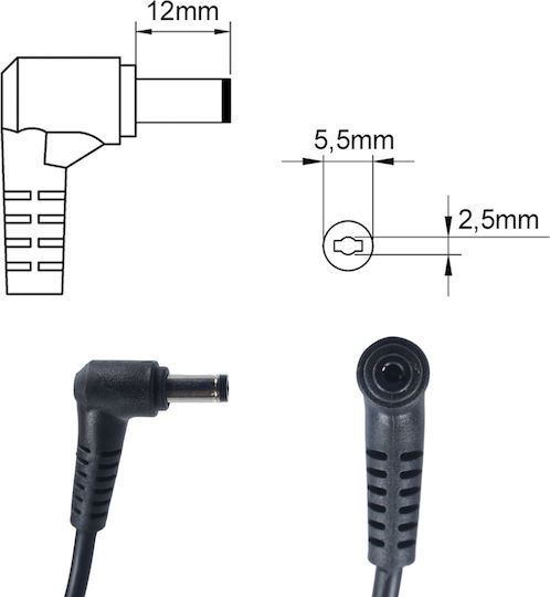 Τροφοδοτικό Laptop Ac Adapter Φορτιστής Toshiba Nb255 Toshiba Mini Notebook Nb255-n240 Toshiba Mini Notebook Nb255-n245 Nb255-n246 Nb255-n250 Nb305 Nb305-n310 W940tu Υψηλής Ποιότητας Κωδ.60010