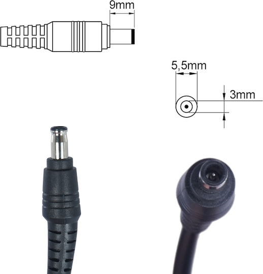 Τροφοδοτικό Laptop Ac Adapter Φορτιστής Samsung Wvm 1600 X30 Wvm 2000 X50 Wvm 1600 X50 Wvm 2000 X60 R60 R60plus R70 R403 R405 R408 R410 R453 R458 R460 R467 R468 R470 R503 R505 R508 R509 R510 R518 R520 R522 R540 Oem Κωδ.60003