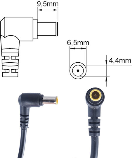 Ac Adapter Laptop Charger 35W 14V 2.5A for Samsung with Detachable Power Cable