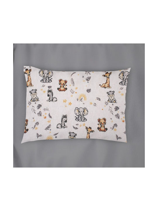 Dimcol Baby Sheets Set Crib Cotton White-Grey Multicolored 120x160cm 3pcs