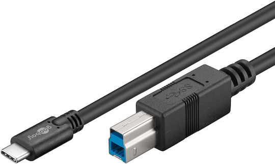 Goobay USB 3.0 Cable USB-C male - USB-B 15W Μαύρο 1m 67986 Bulk