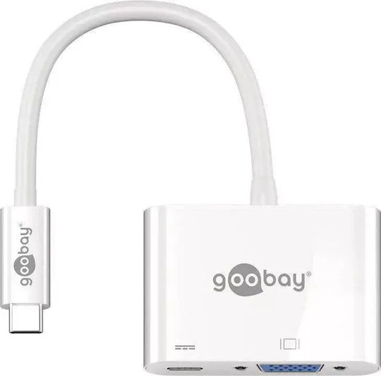 Goobay USB-C Docking Station με PD Λευκό (62107)