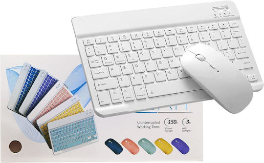 Justnote 10956 Ασύρματο Bluetooth Σετ Πληκτρολόγιο & Ποντίκι Αγγλικό US Γκρι