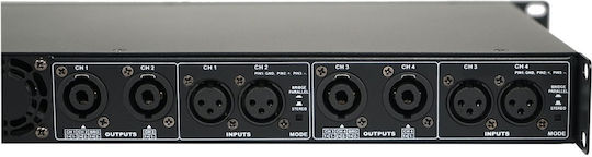 Ihos D-1204 Power Amplifier PA 4 Channels 500W/4Ω 300W/8Ω 900W/100V With Cooling System
