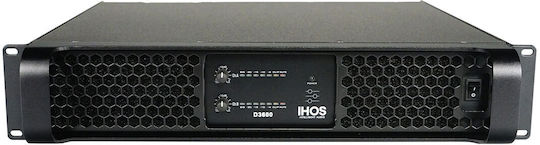 Ihos D-3600 Τελικός Ενισχυτής PA 2 Καναλιών 3600W/4Ω 1800W/8Ω με Σύστημα Ψύξης L005746