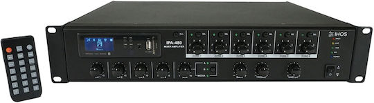 Ihos IPA-480 Integriert Kommerzieller Verstärker mit 6 Zonen und FM/Bluetooth-Anschlüssen