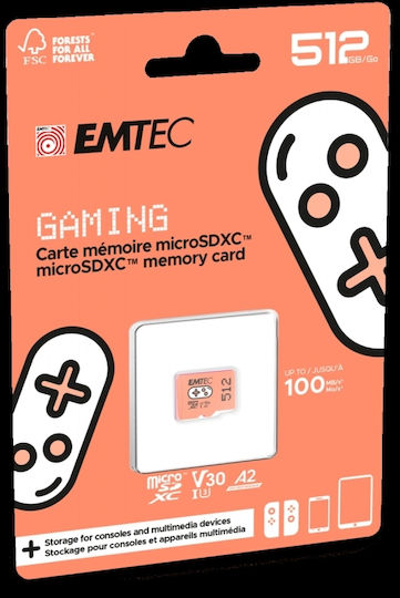 Emtec microSDXC 512GB U3 V30 A1 UHS-I 100MB/s