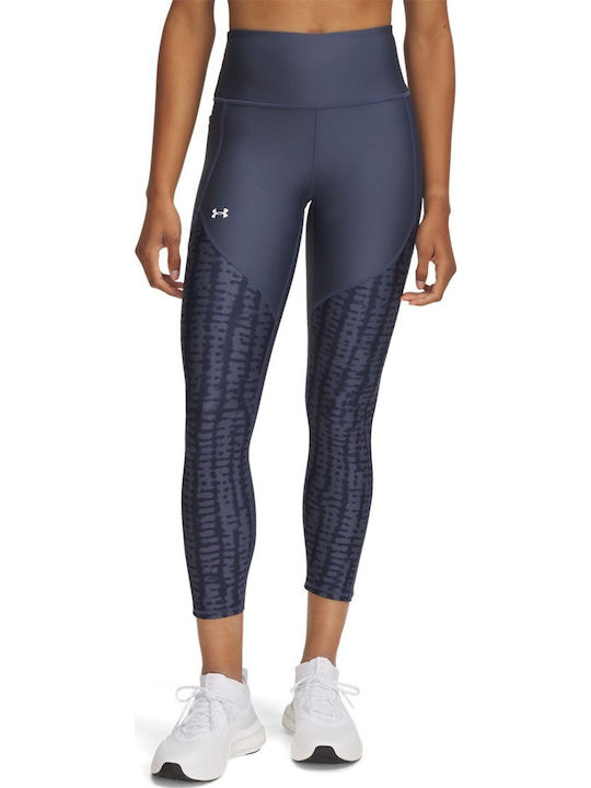 Panel Ankle Women's Training Legging Shorts Blue