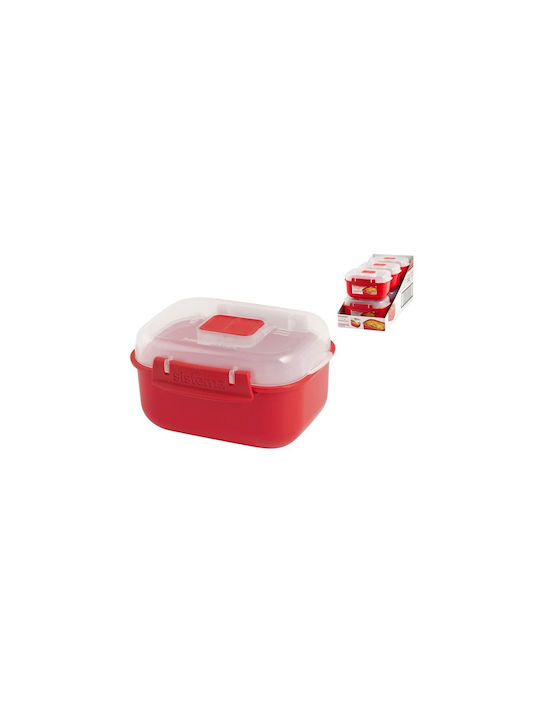 Sistema Lunchbox Kunststoff Rot Geeignet für die Mikrowelle 525ml 1Stück