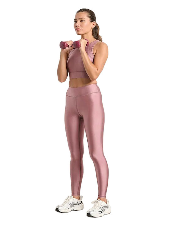 Women's Long Training Legging Shiny & High Waisted Glossy