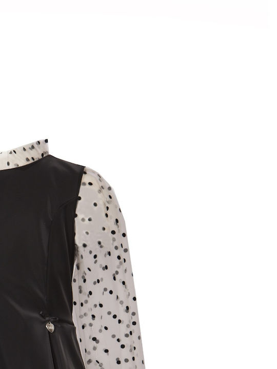 Children's Dress Long Sleeve Velvet Black
