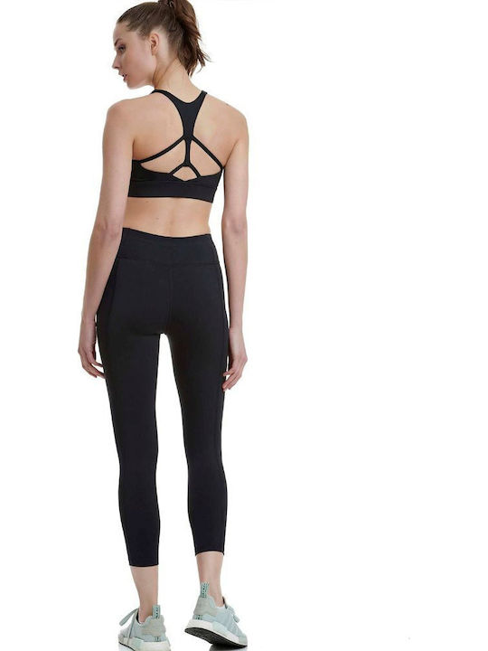 Training Women's Cropped Firming High Waist Black Leggings