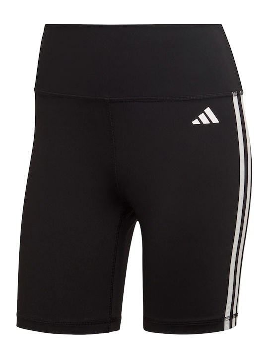 Essentials 3-Stripes Training Women's Bike Leggings High Waist Black