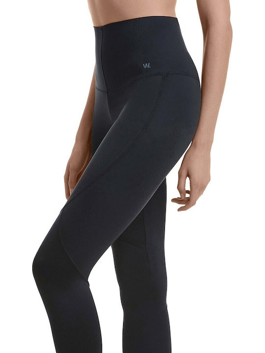 Damen Gekürzte Formendefinition Leggings Hohe Taille Schwarz