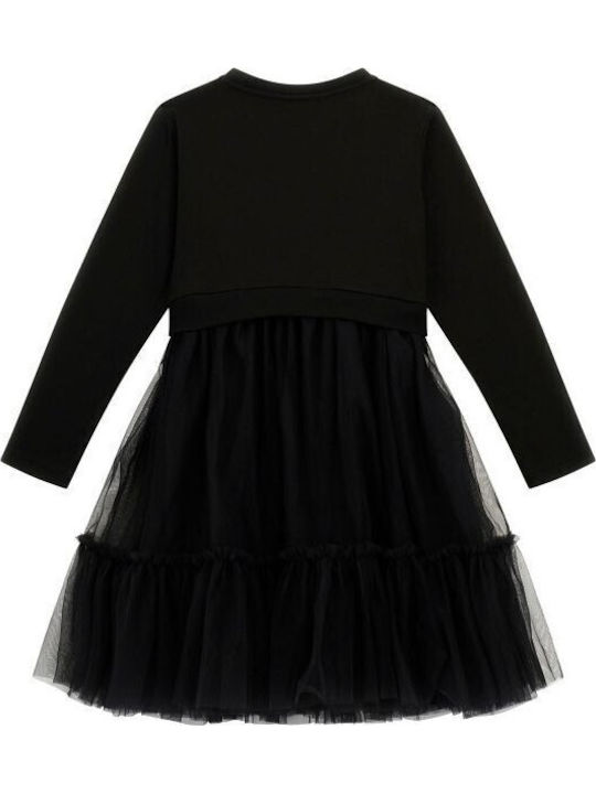 Children's Dress Long Sleeve Tulle Black