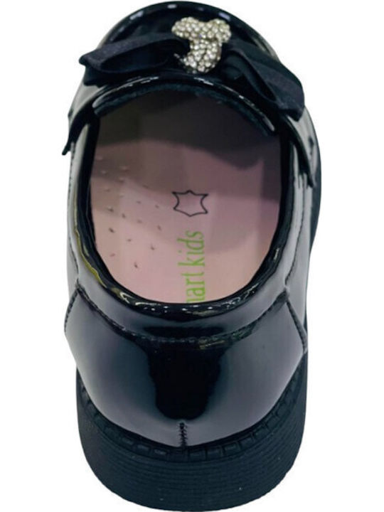 Girls Patent Leather Moccasins Black