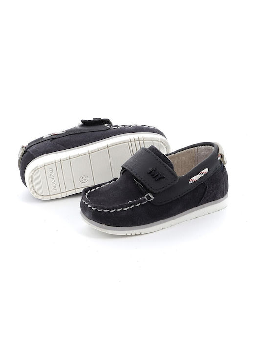 Boys Suede Slip-On Moccasins Navy Blue